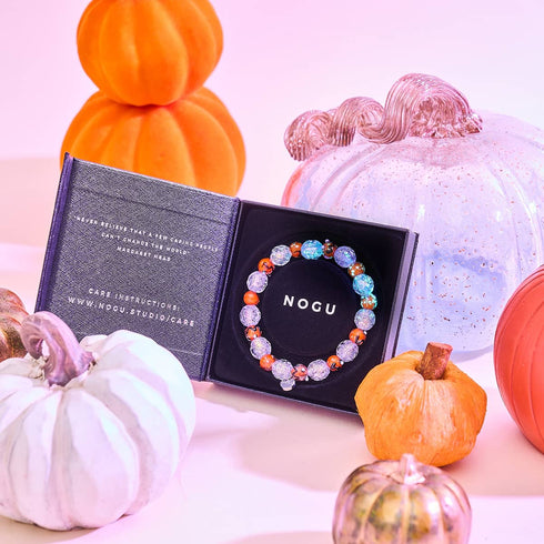 Moonlit Harvest | Firework Glass Pumpkin Bracelet